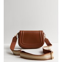 Tan Leather-Look Saddle Cross Body Bag Vegan New Look | New Look (UK)
