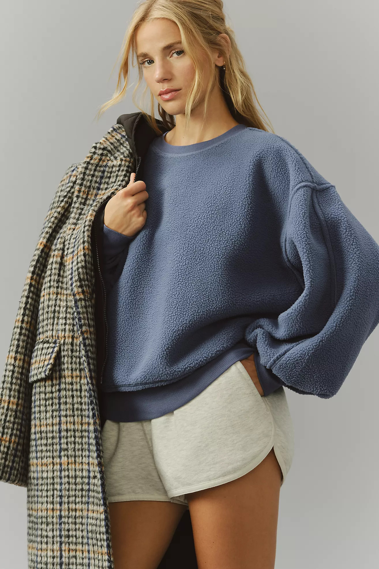 Pilcro Slouchy Crew-Neck Sweatshirt | Anthropologie (US)