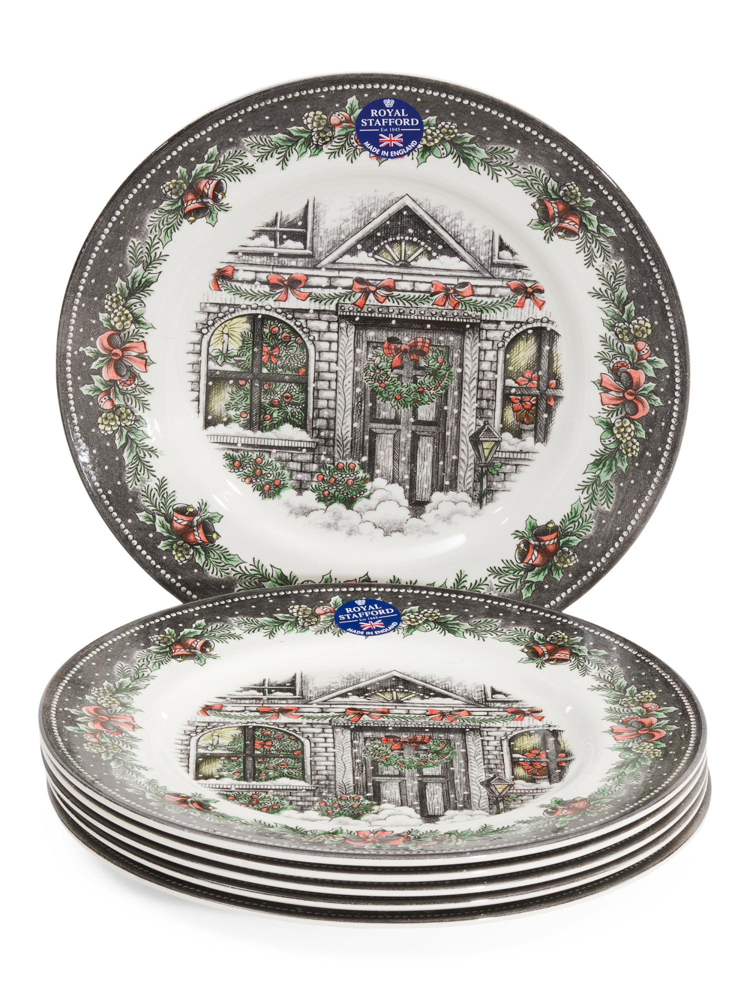 Set Of 6 Christmas Home Dinner Plates | Kitchen & Dining Room | Marshalls | Marshalls