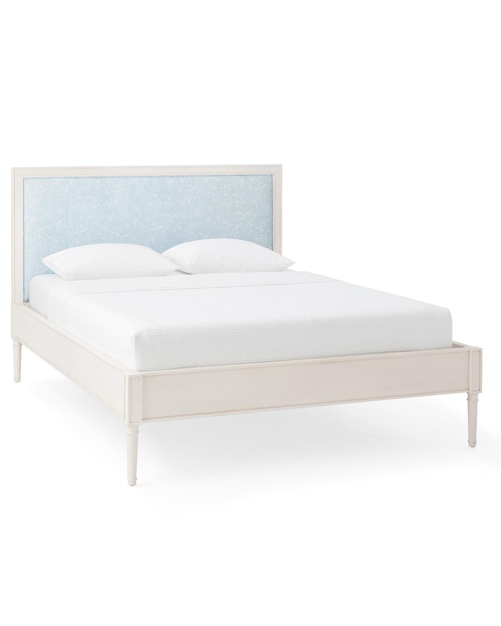 Bridgeway Bed - Washed White - Performance Umbria Sky | Serena and Lily