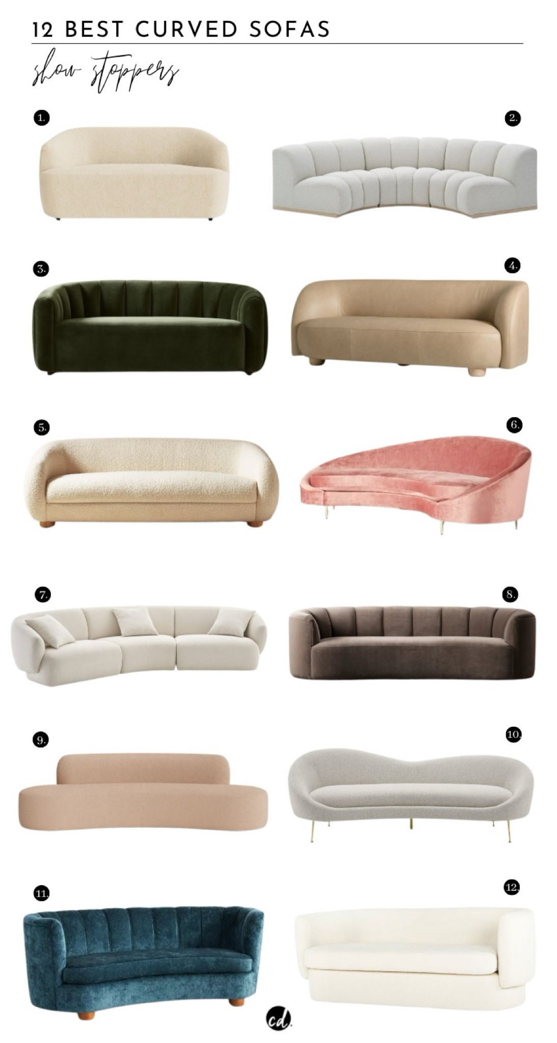 12 Show-stopping Curved Sofas To Elevate Your Living Room

#LTKHome