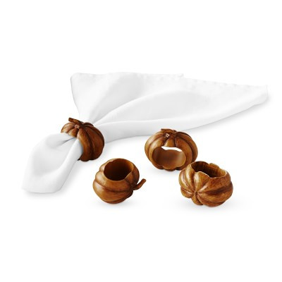 Pumpkin Napkin Rings, Set of 4 | Williams-Sonoma