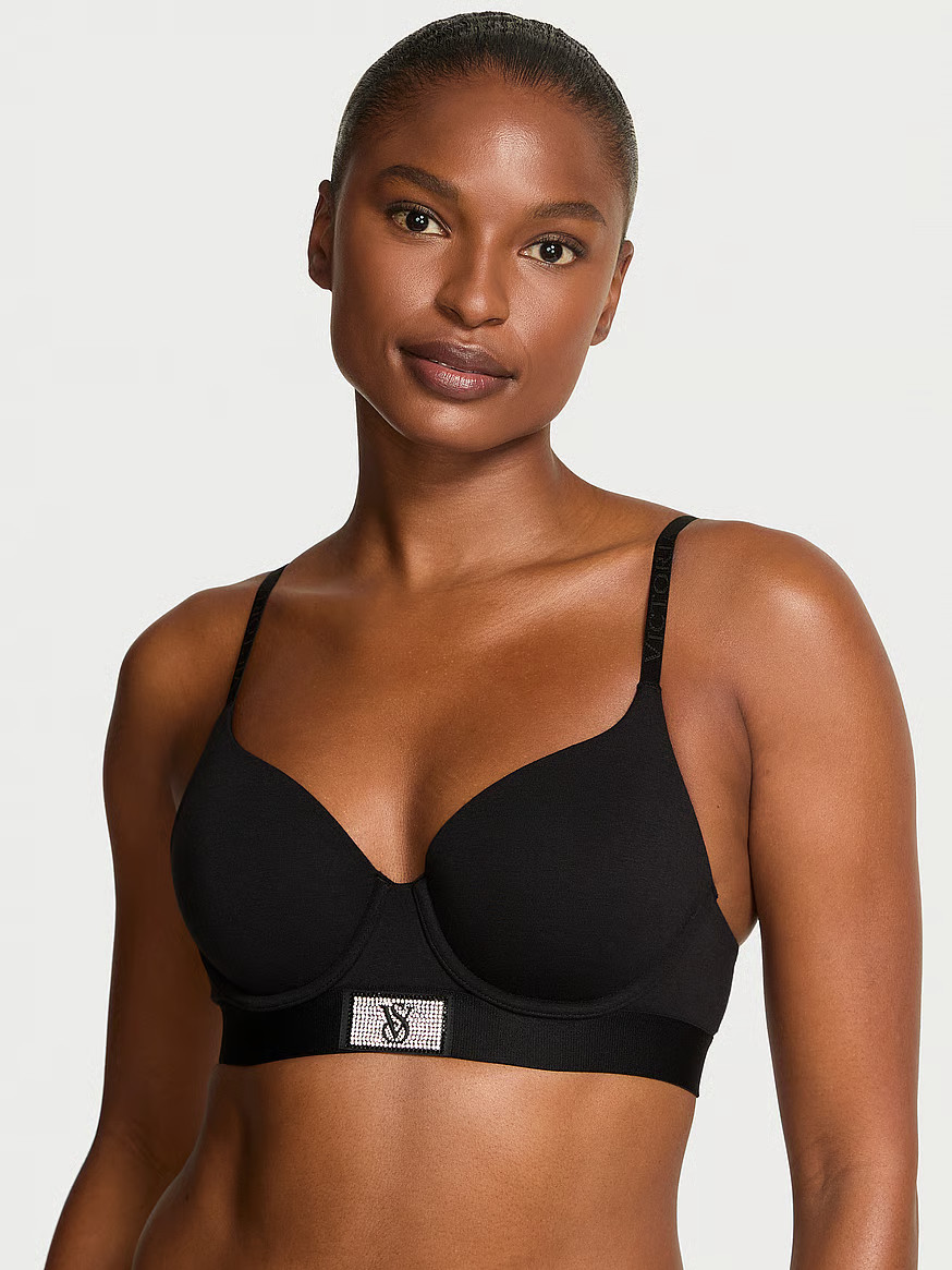 Buy Shine Patch Lightly Lined Full-Coverage Bra, Black - Order Bras online - Victoria's Secret US | Victoria's Secret (US / CA )