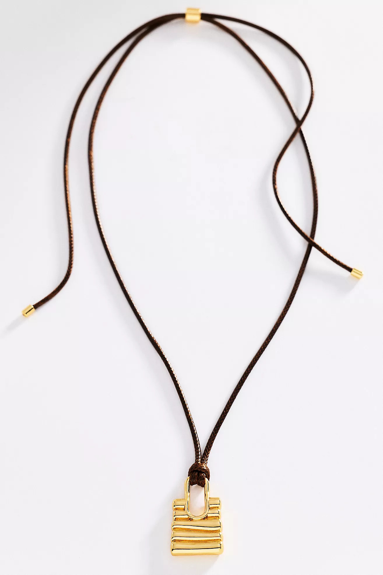 Padlock Pendant Cord Necklace | Anthropologie (US)