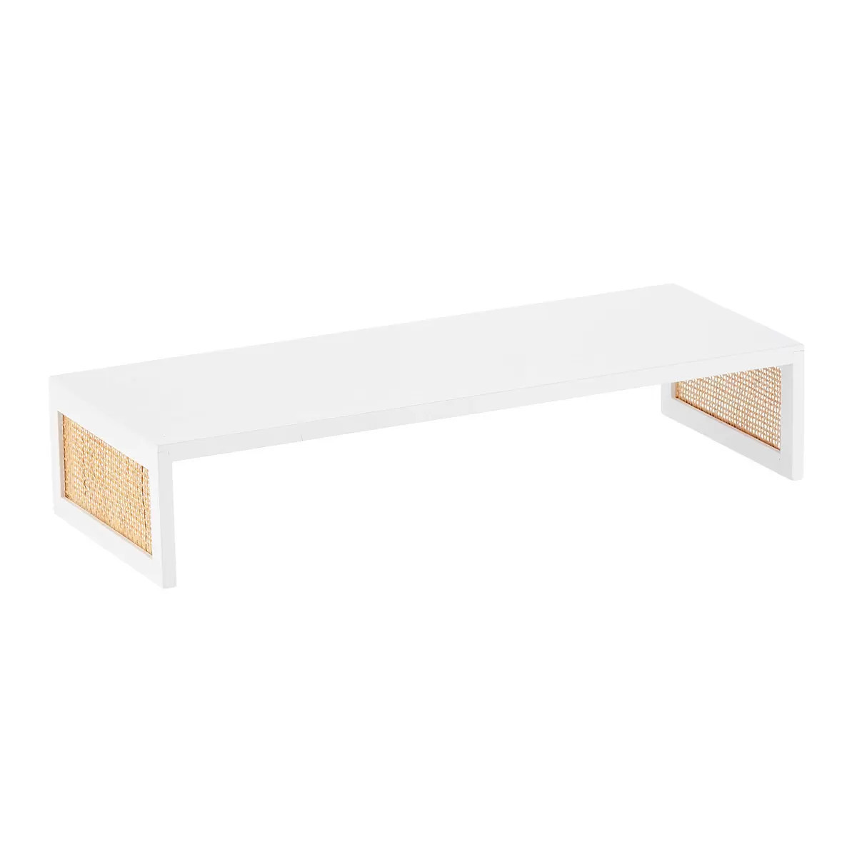 The Container Store Artisan Rattan Cane Monitor Stand | The Container Store