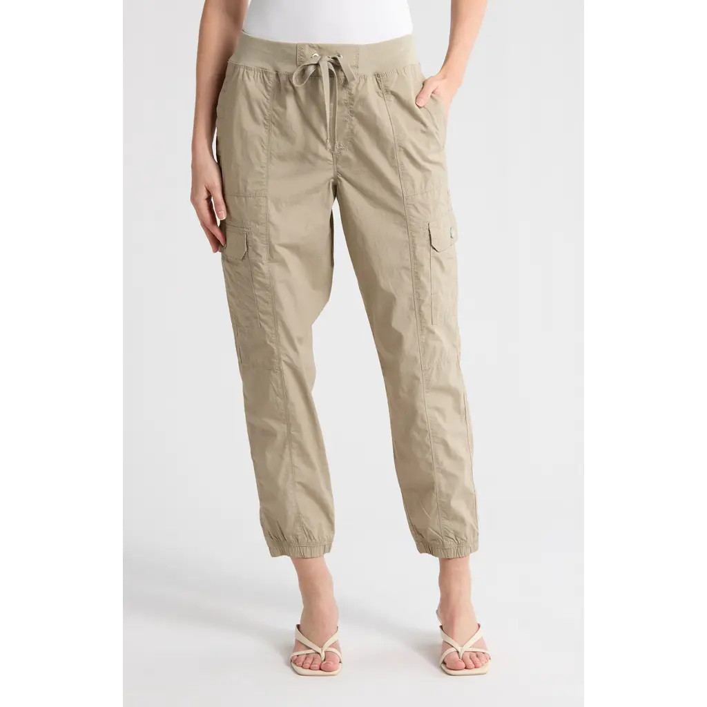 DKNY Ribbed Drawstring Waist Cargo Joggers in Vintage Khaki at Nordstrom Rack, Size X-Large | Nordstrom Rack
