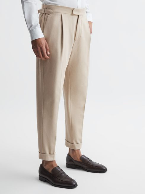 Reiss Stone Borough Relaxed Fit Twill Trousers | Reiss UK