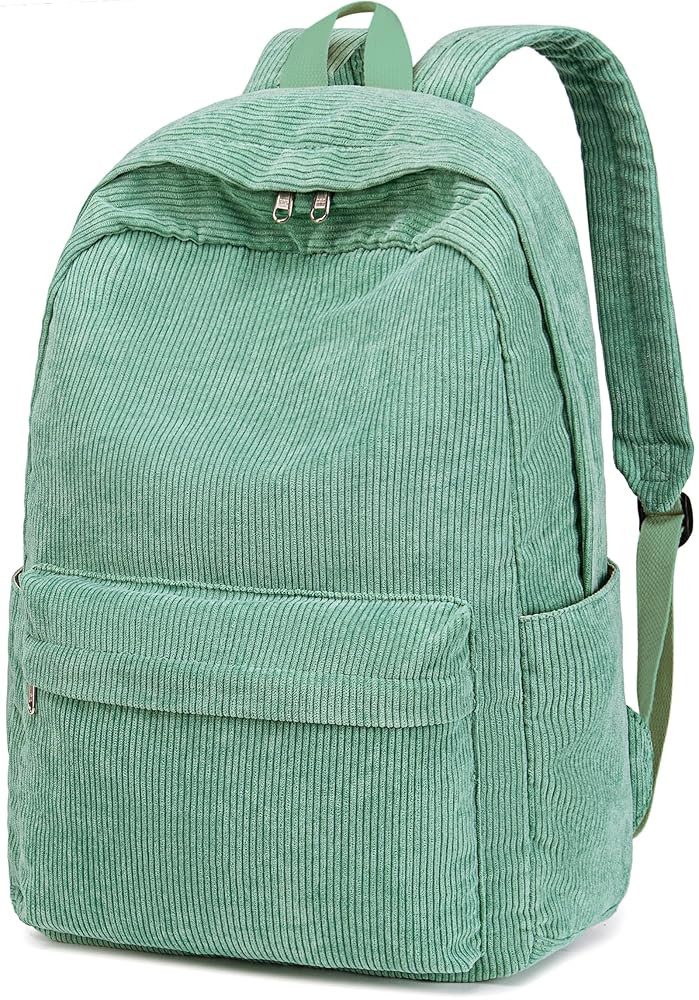 School Backpack for Teens Large Corduroy Bookbag Lightweight 15.6 inch Laptop Bag for Girls Women... | Amazon (US)