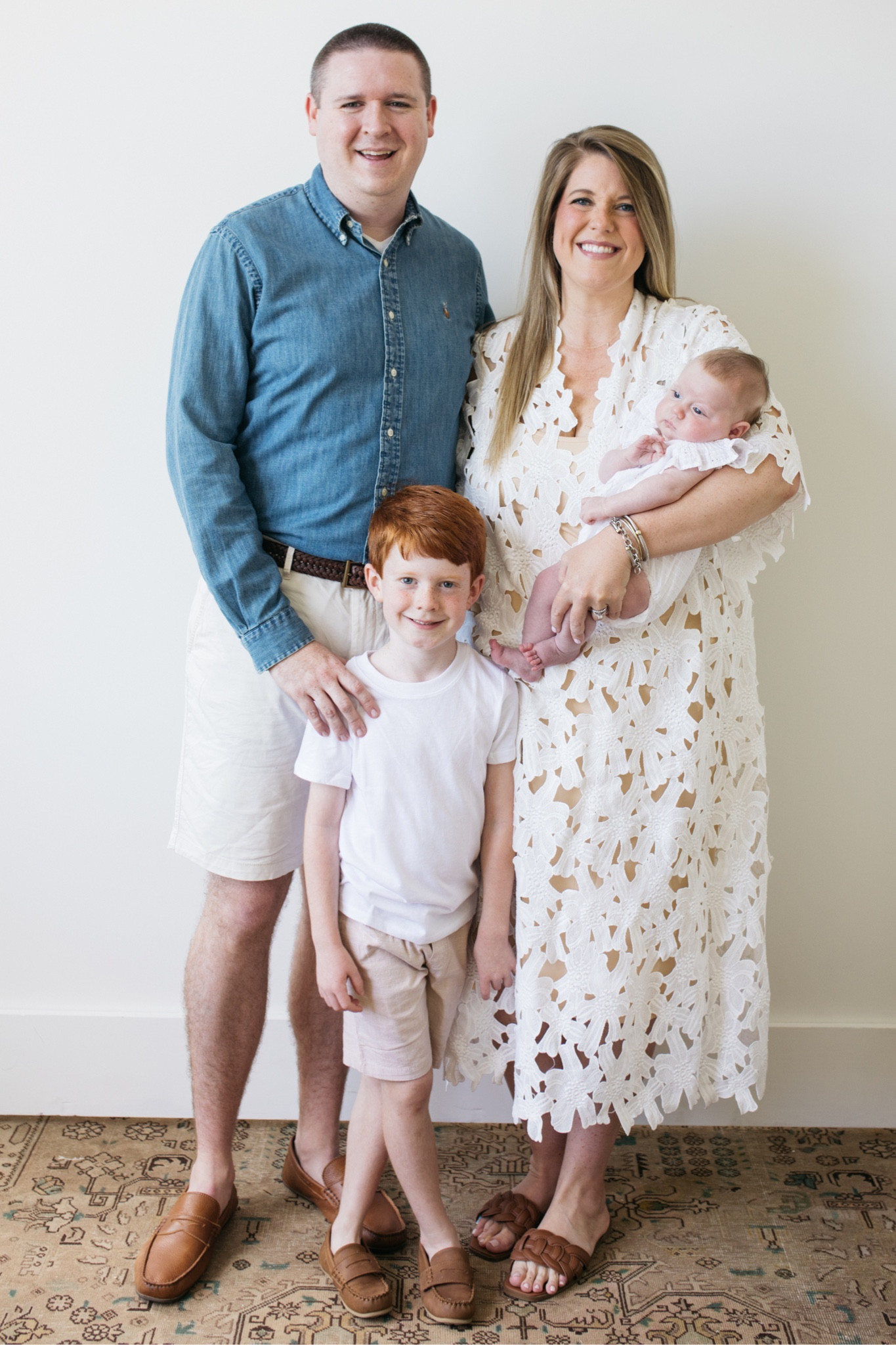 Family photos with an almost 6 year old and an 8 week old - we braved the white and it was successful! 