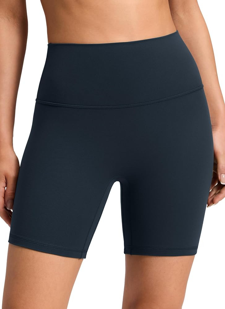 CRZ YOGA No Front Seam Biker Shorts 6" | Amazon (US)