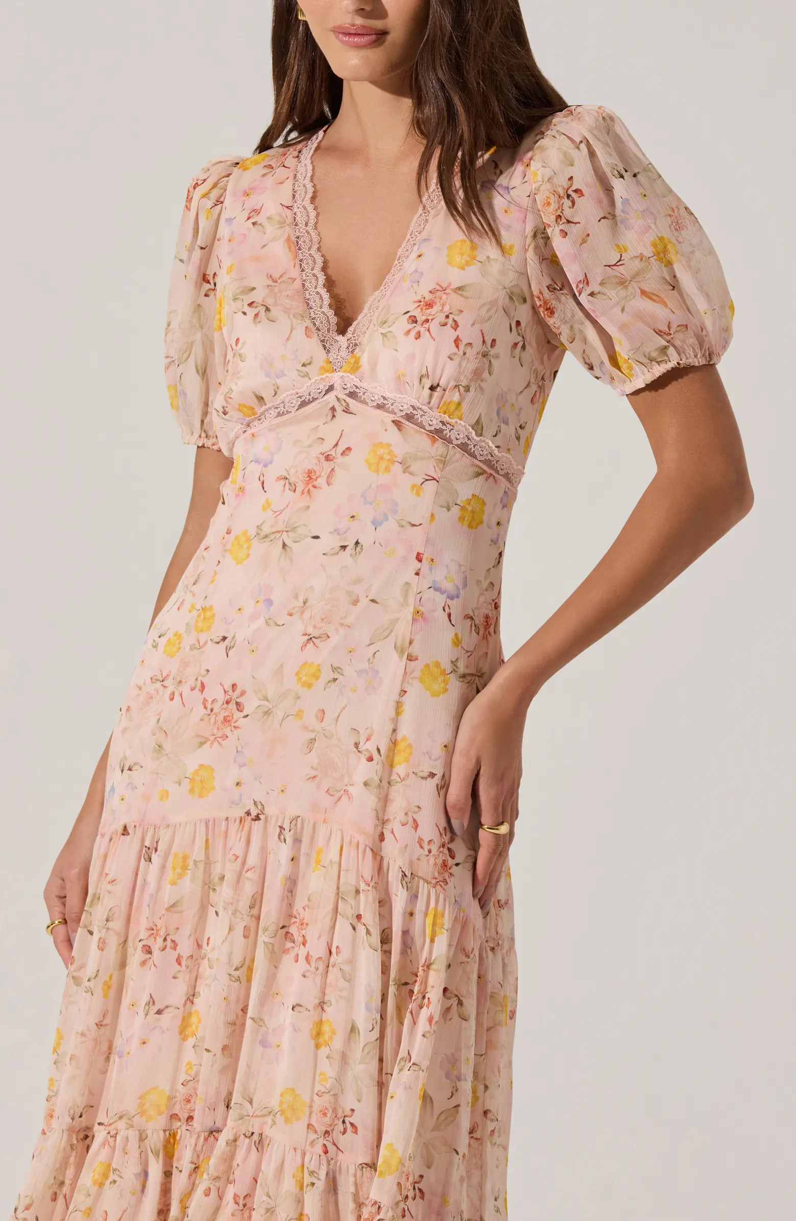 ASTR the Label Lace Trim Tiered Dress | Nordstromrack | Nordstrom Rack