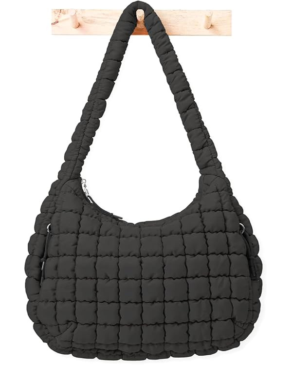 Womens' Lightweight Quilted Carryall GYM Tote Bag Puffer Crossbody Bag Soft Puffy Boho Handbags B... | Amazon (US)