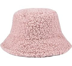 ChezAbbey Faux Fur Bucket Hat, Fuzzy Furry Winter Warm Fisherman Cap, Fluffy Teddy Sherpa Clothe ... | Amazon (US)