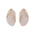 Time and Tru Women's Acrylic Swirl Natural Goldtone Post Earrings | Walmart (US)