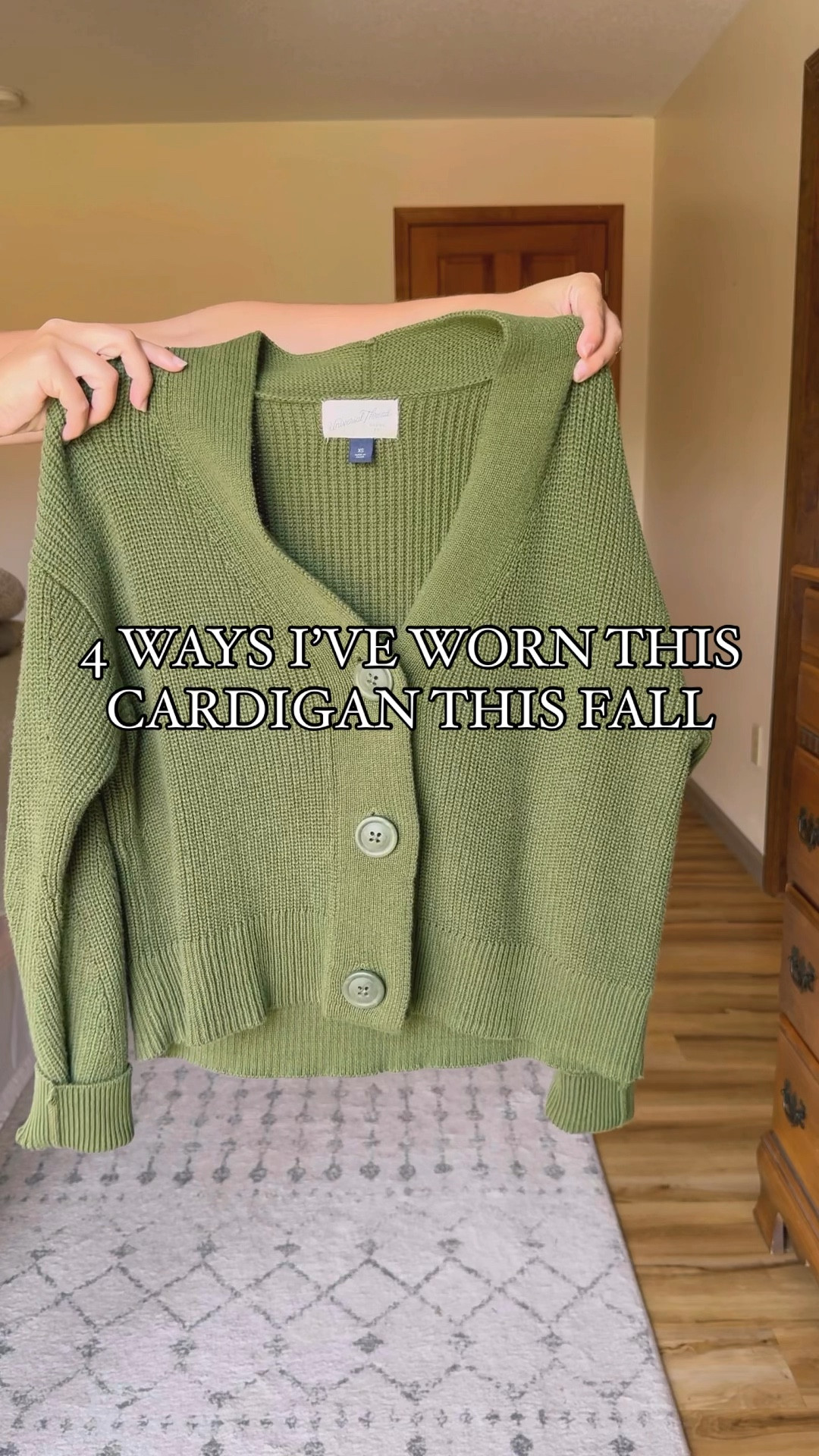 4 ways I’ve worn this 100% cotton cardigan this fall:
I’m wearing size xs in the cardigan! I am 5’1” and just over 100lbs for reference.

My lace skirt is sold out so I linked similar!

My denim skirt is older so again, linked similar!

My shorts are an older pair so linked similar.

My Levi’s are still available, just in different colors (I cuffed them myself!). I also linked similar styles. 