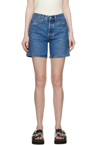 Levi's - Blue 501 Mid Thigh Shorts | SSENSE