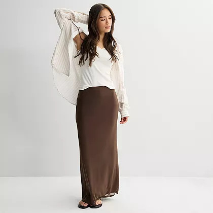Juniors' SO® Mesh Maxi Skirt | Kohl's