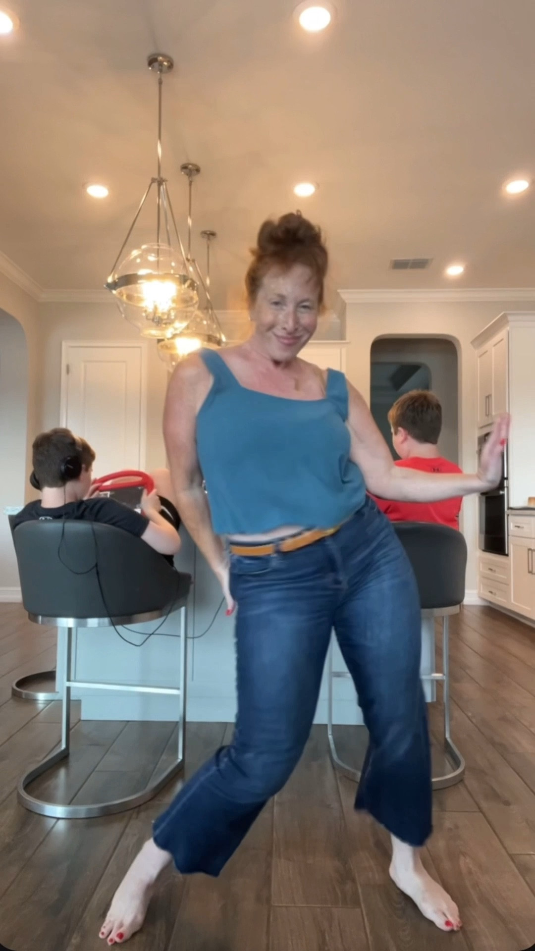 The top is from a two piece Amazon set that I love to mix and match!!! I’m wearing a size large. The jeans are the Hannah cropped flare style with a raw hem. They don’t make my wash anymore, but they do have the exact cut available! Mine are a size 12!

#LTKMidsize #LTKStyleTip #LTKFindsUnder100