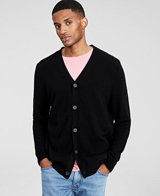 Club Room Men's Cashmere V-Neck Cardigan, Created for Macy's  - Macy's | Macy's