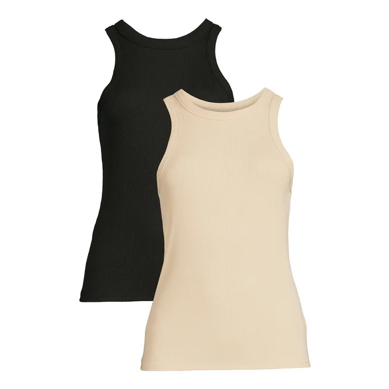 No Boundaries Junior's High Neck Tank Top Set, 2-Piece | Walmart (US)