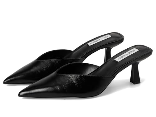 Steve Madden Women's Mod Mule, Black Leather, 6 | Amazon (US)