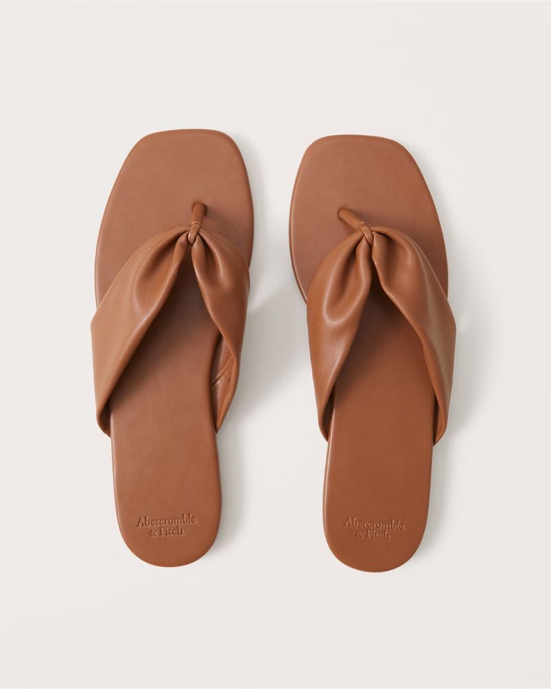 Soft Gathered Flip Flops | Abercrombie & Fitch (UK)