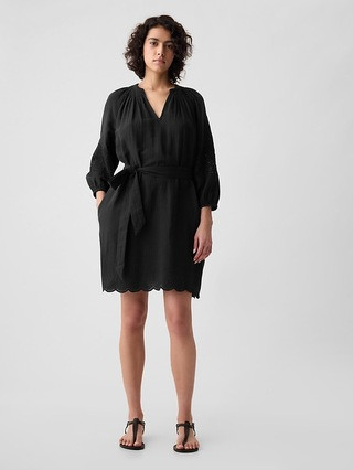 Crinkle Gauze Embroidered Mini Dress | Gap (US)