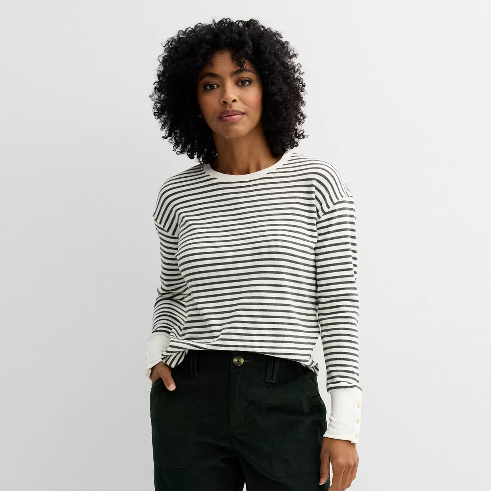 Women's Sonoma Goods For Life® Cozy Waffle Pullover Top | Kohl's