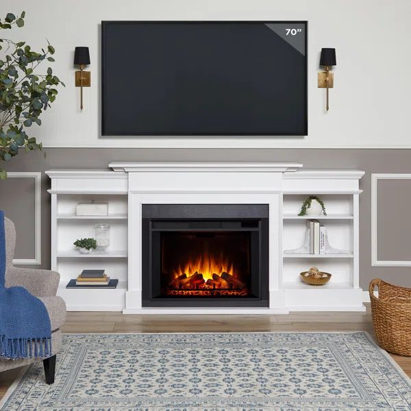 Ashton 92" Grand Electric Fireplace by Real Flame | Wayfair North America