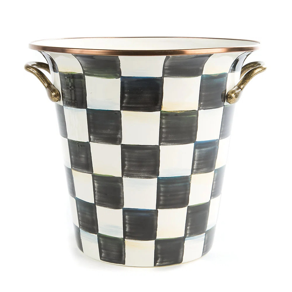 MacKenzie-Childs Courtly Check® Enamel Ice Bucket "& Reviews" | Wayfair | Wayfair North America