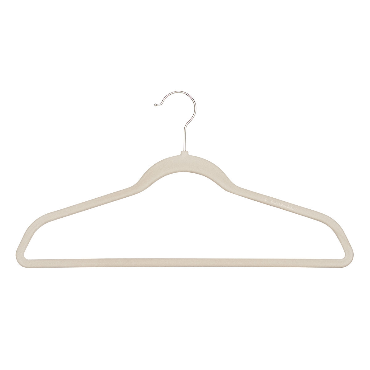 The Container Store Case of 120 Non-Slip Velvet Suit Hangers Taupe | The Container Store