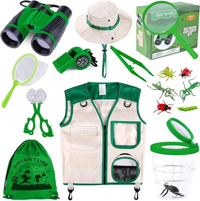 GINMIC Kids Explorer Kit & Bug Catching Kit, 11 Pcs Outdoor Exploration Kit for Kids Camping with... | Amazon (US)
