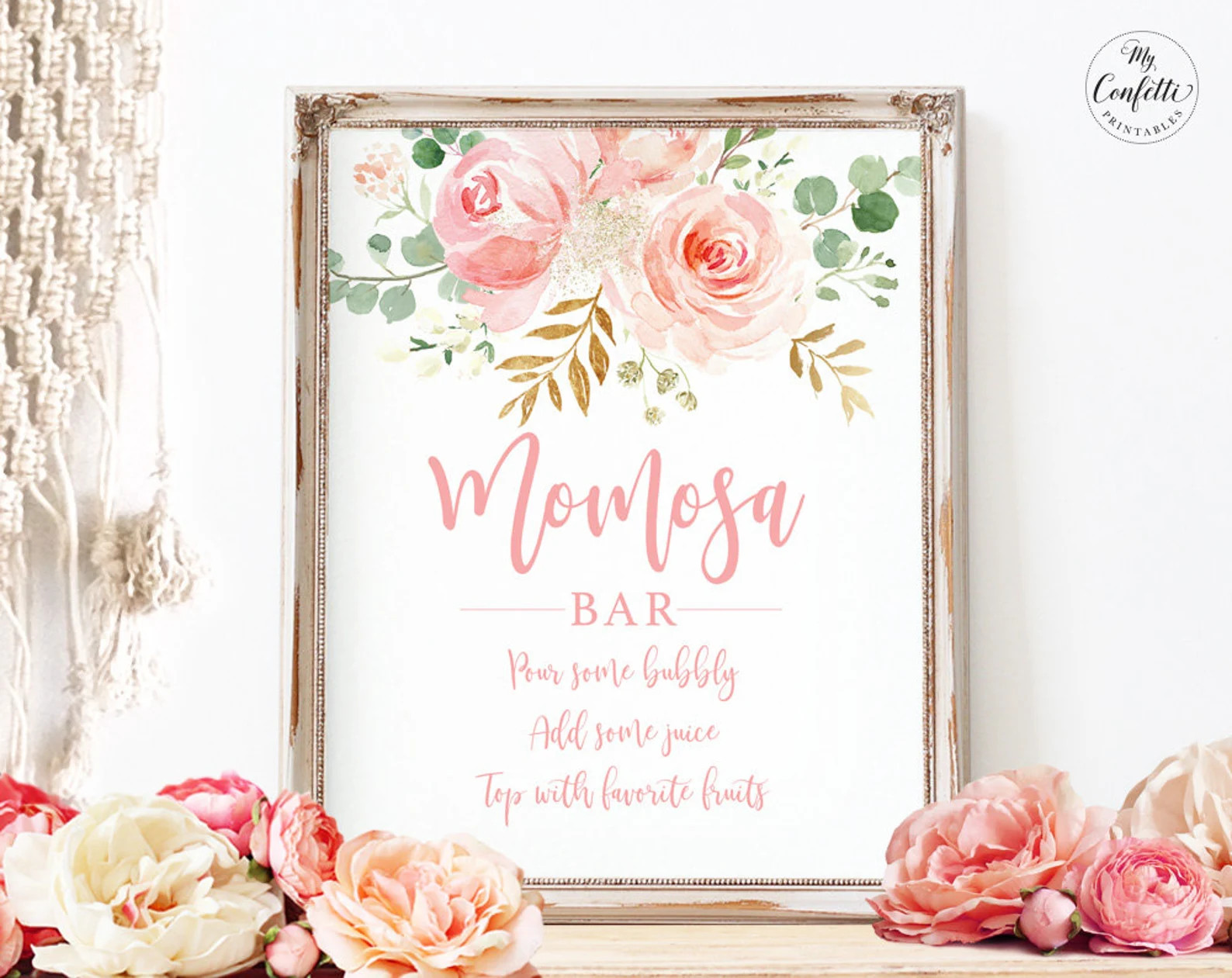 Baby Shower Momosa Bar Sign Printable Baby Shower Mom-osa Bar | Etsy | Etsy (US)