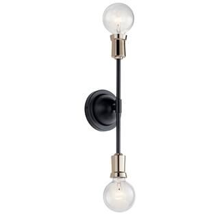 Armstrong 2-Light Black Bathroom Indoor Wall Sconce | The Home Depot