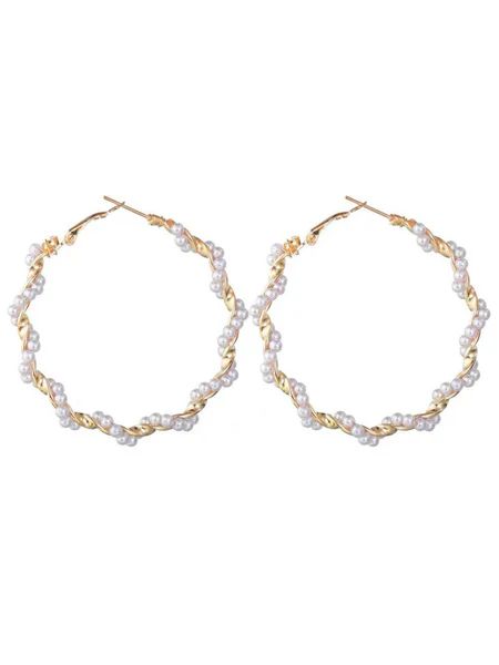 'Kimberly' Pearl Hoop Earrings | Goodnight Macaroon