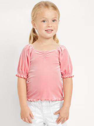 Puff-Sleeve Velvet Top for Toddler Girls | Old Navy | Old Navy (US)