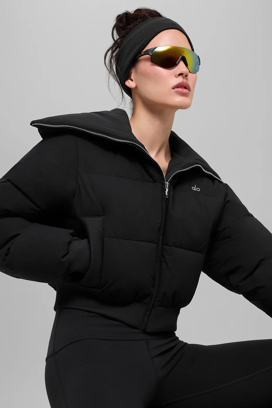 ALO | Captivate Puffer Jacket in Black, Size: XS | Alo Yoga (US)