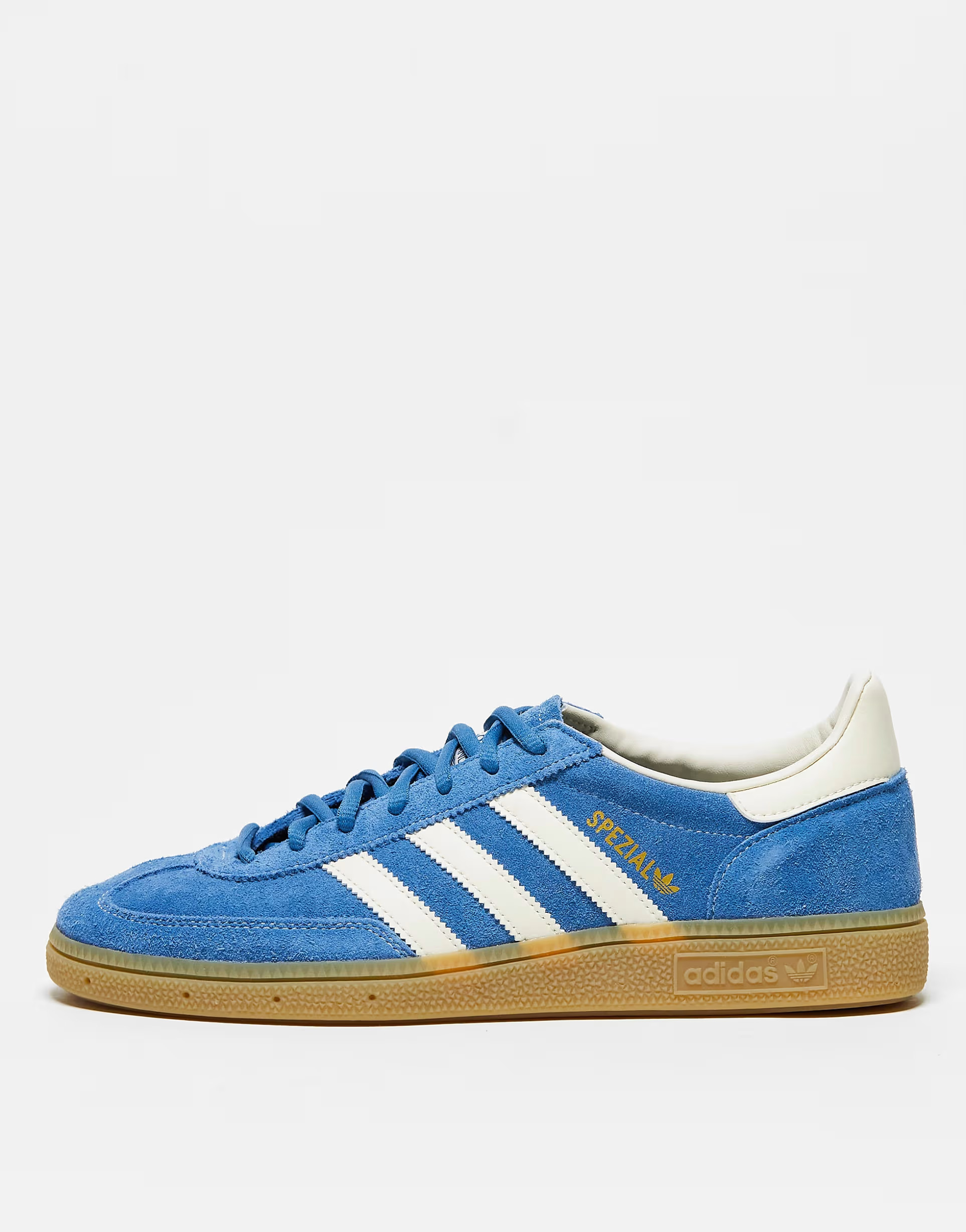 adidas Originals Handball Spezial gum sole trainers in blue and white | ASOS (Global)