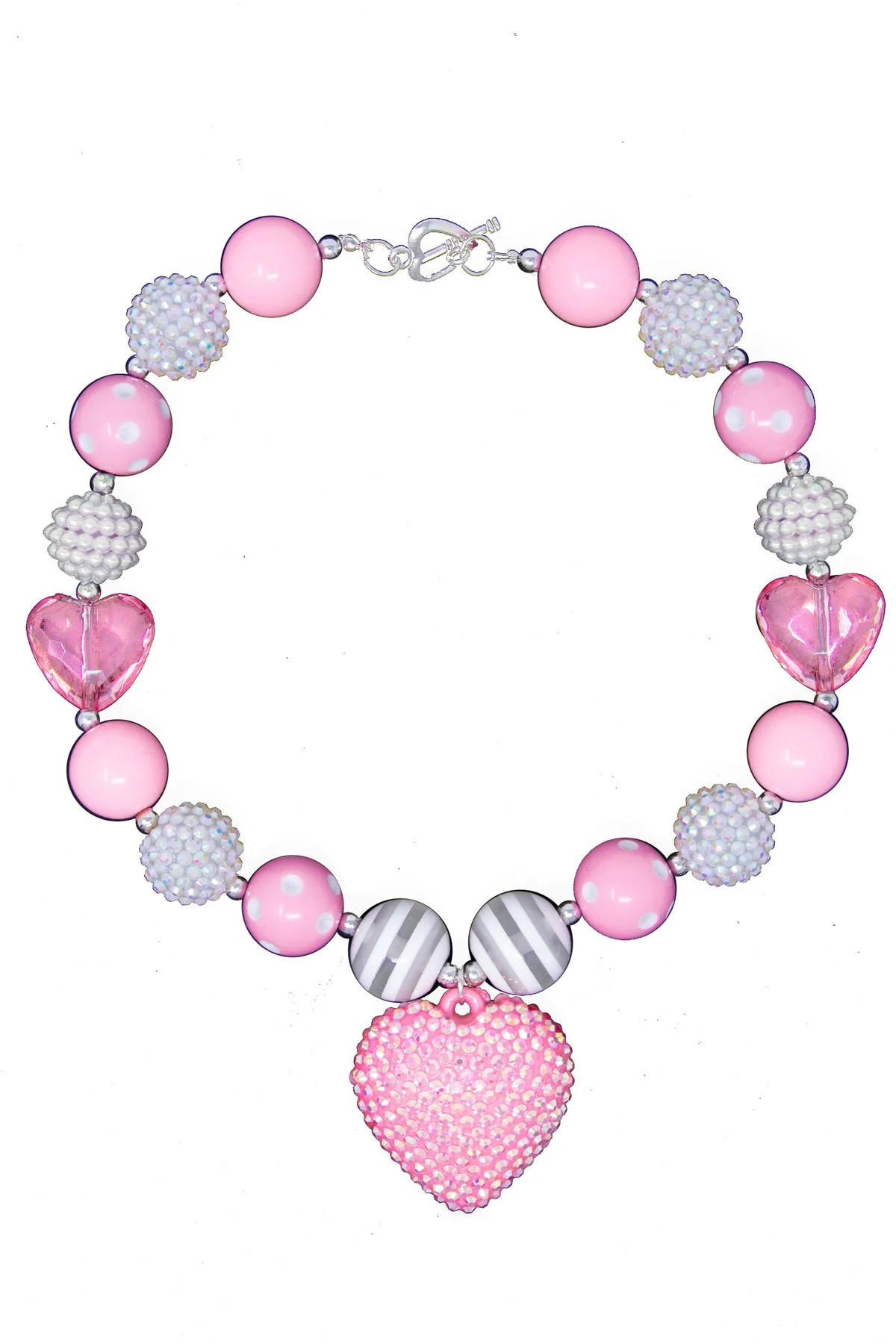 Pink Heart Bubblegum Necklace | Sparkle In Pink