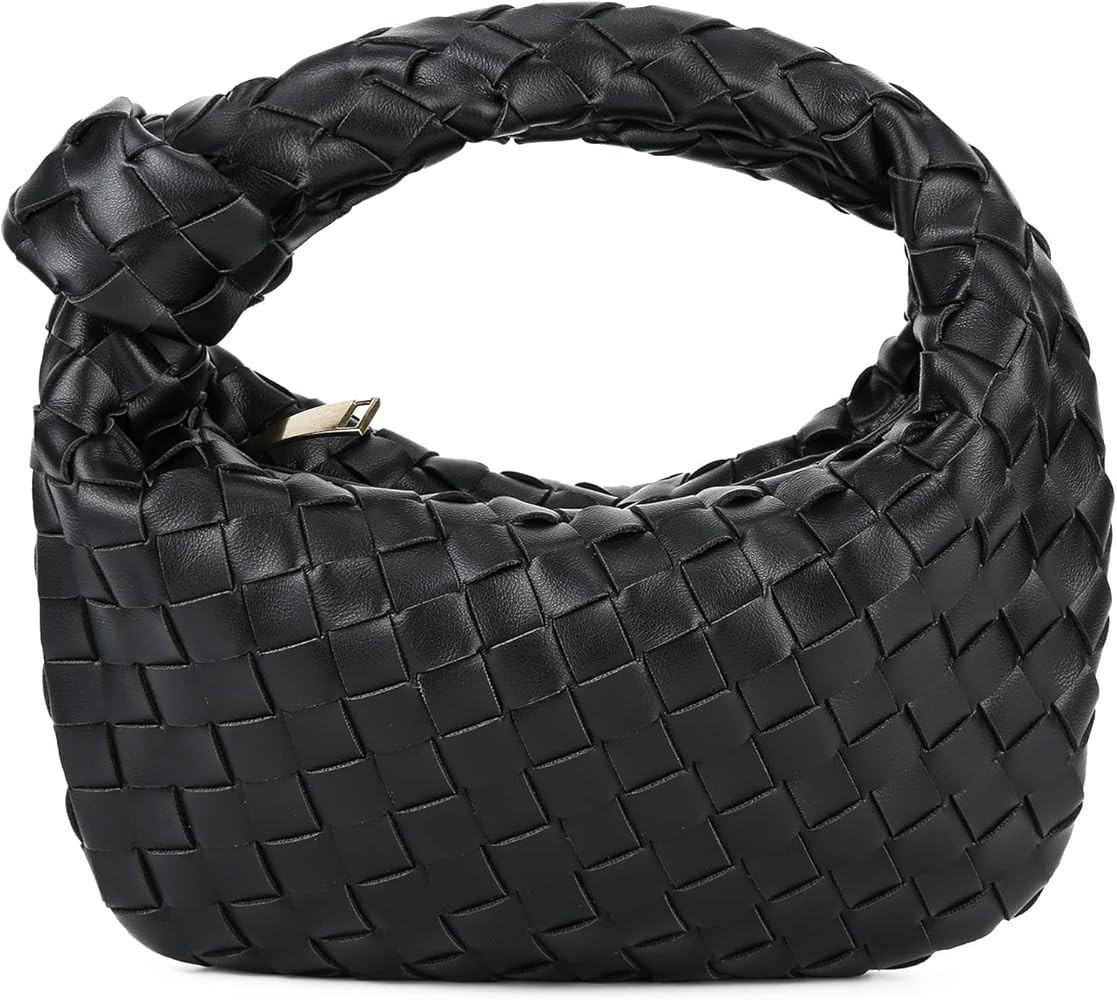 Selighting Knotted Woven Handbags for Women Faux Leather Hobo Shoulder Bag Handmade Designer Clut... | Amazon (US)