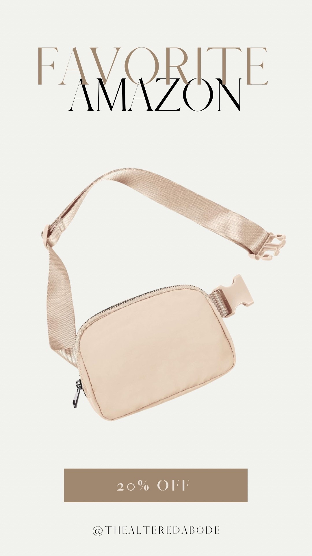 After years of carrying all the things in pockets for walks with Opie I finally gave in and bought a fanny pack! This neutral belt bag is hands down the best $12 I’ve spent in a while! 🙌🏼

#LTKSaleAlert #LTKFindsUnder50 #LTKActive