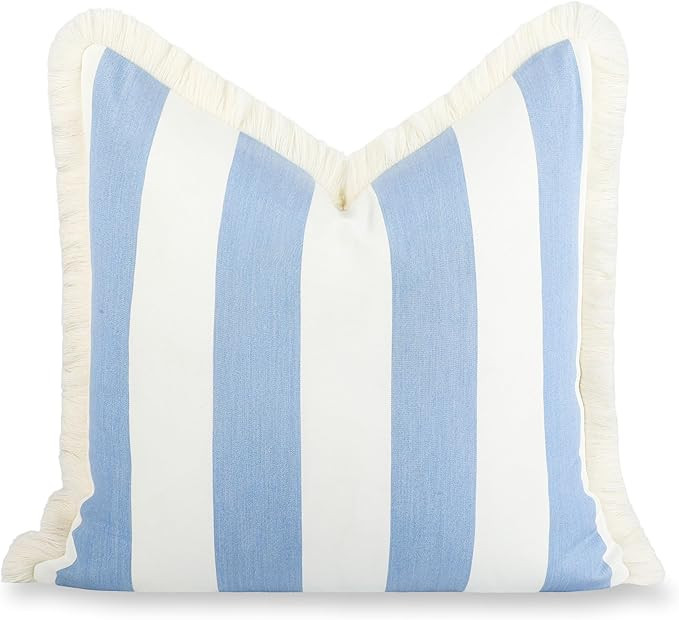 Amazon.com: Hofdeco Premium Coastal Hampton Outdoor Performance Throw Pillow Cover Only, 20"x20" ... | Amazon (US)