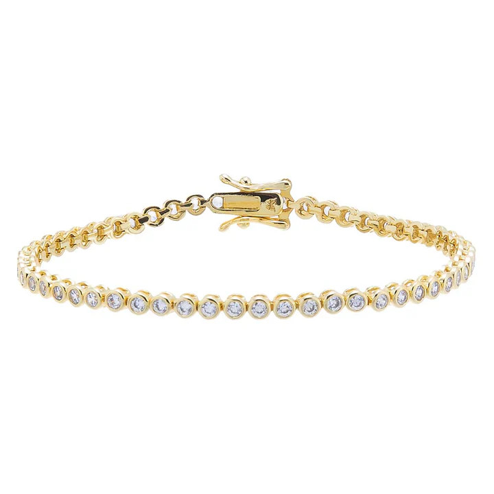 Bezel Tennis Bracelet | Adina Eden