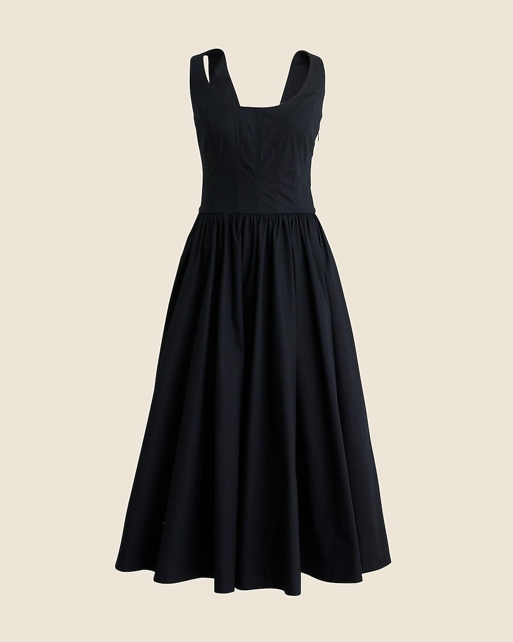 A-line maxi dress in cotton poplin | J. Crew US