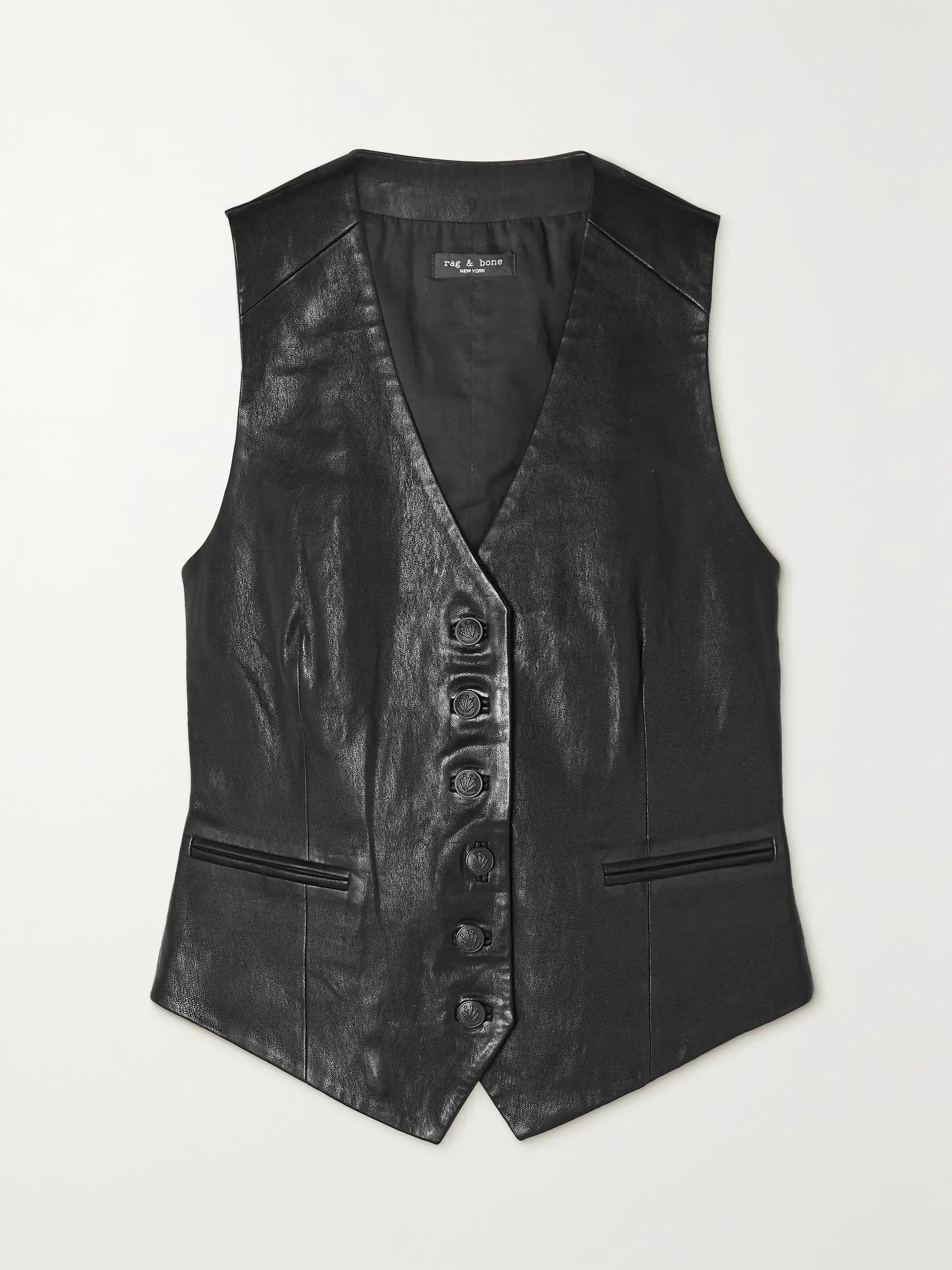 Vanessa leather and cotton vest | NET-A-PORTER (US)
