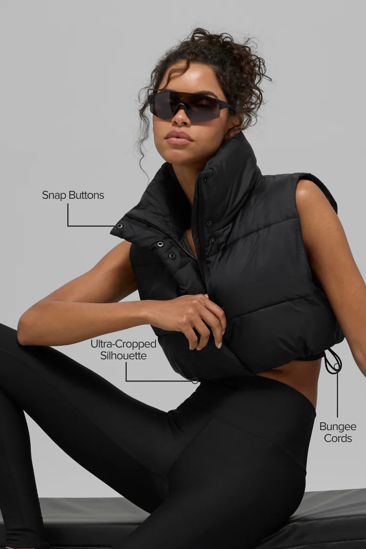 Cropped Gold Rush Puffer Vest | Alo Yoga (US)