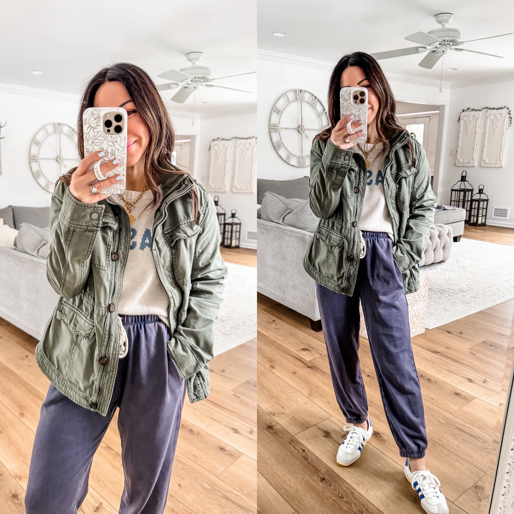 Sweatpants XS petite (code YOURS). Sweater small (code TAMMY10 at Studio 4). Sneakers size down. Utility jacket small.



#LTKPetite #LTKOver40 #LTKSaleAlert