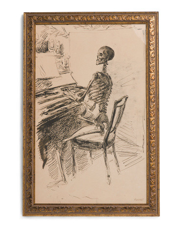 12x18 Skeleton Piano Man Wall Art | TJ Maxx