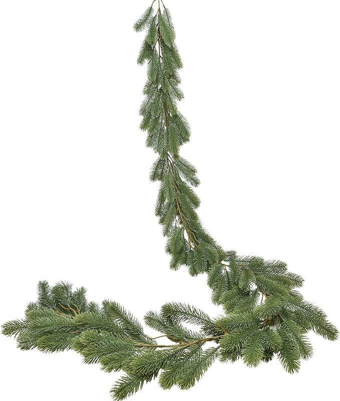 DearHouse 6Ft Artificial Pine Christmas Garland Winter Greenery Garland for Holiday Season Mantel... | Amazon (US)