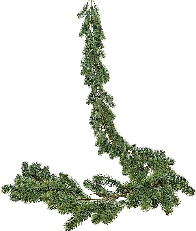 Lvydec Christmas Pine Garland Decoration, 6ft Christmas Greenery Garland Realistic Pine Garland A... | Amazon (US)